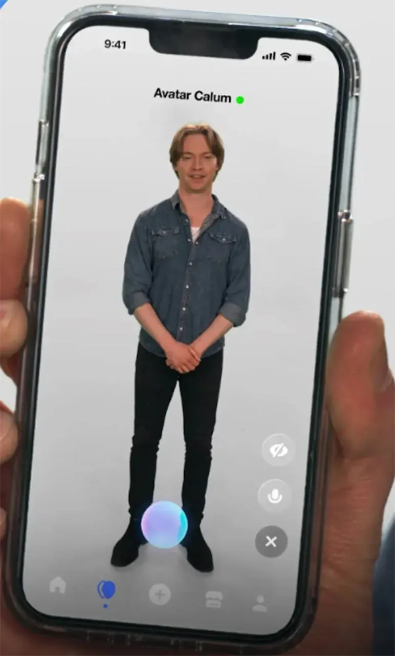Smartphone showing an avatar profile, suggesting a creator receiving game access and briefing details Smartphone showing an avatar profile, suggesting a creator receiving game access and briefing details